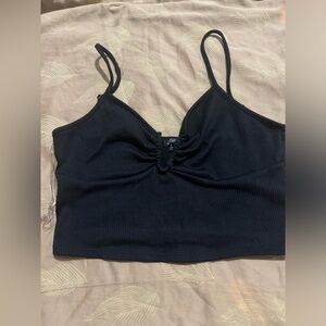 Black crop top #croptop
Ribbed, stretch fabric